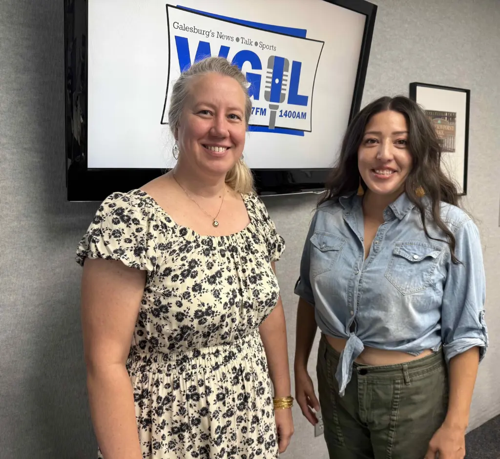 Tuesday Çetin and Angelica Mangieri during an interview at the WGIL studios.