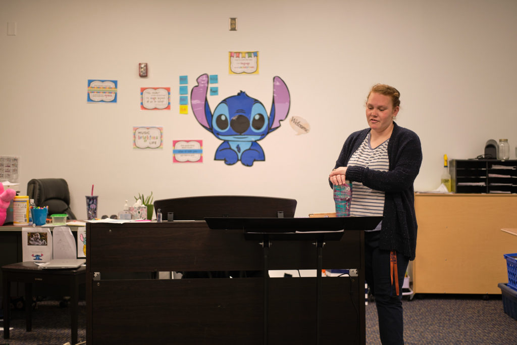 New Berlin High School Choir Director Melissa Charneski, New Berlin, Illinois (Credit: Trent R Nelson)