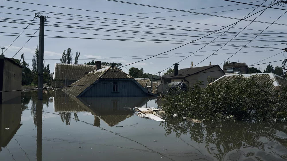 flooded Ukraine