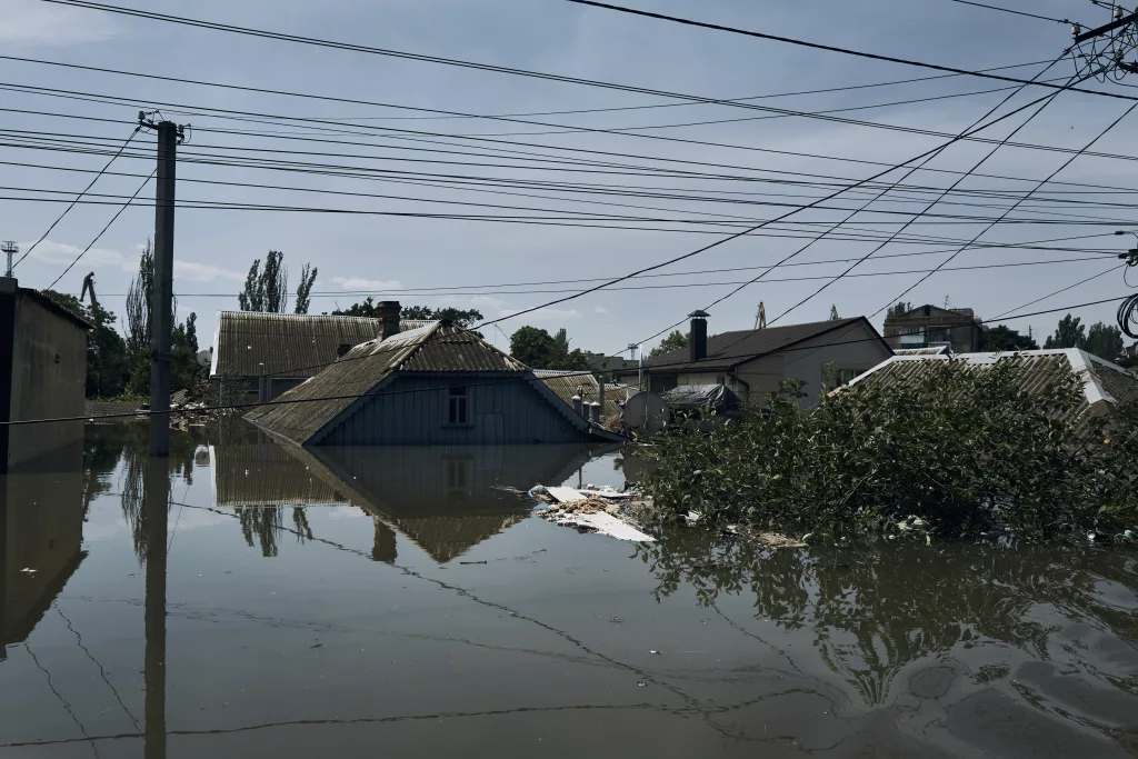flooded Ukraine