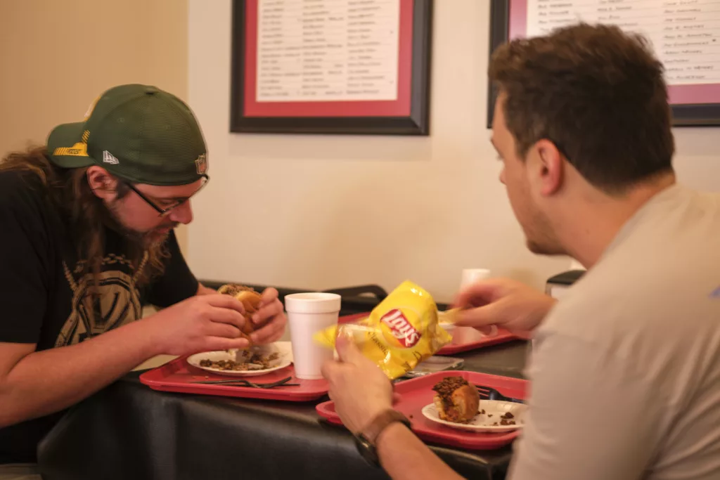Ryan (left) and Rocki (right) at The Chili Parlour in Springfield, Illinois (Credit: Trent R Nelson)