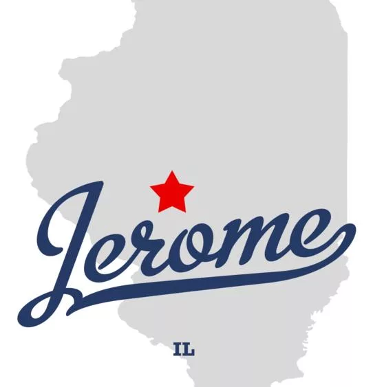 Jerome, Illinois (Credit: Townmaps)