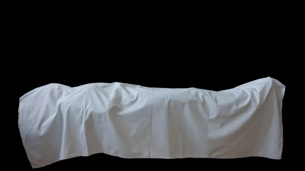 dead body under sheet abstract
