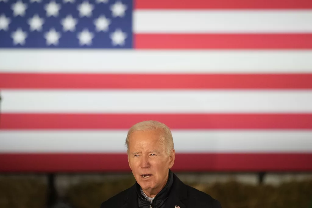 President Joe Biden speaks at Dutch Creek Farms, Wednesday, Nov. 1, 2023, in Northfield, Minn. (AP Photo/Abbie Parr)