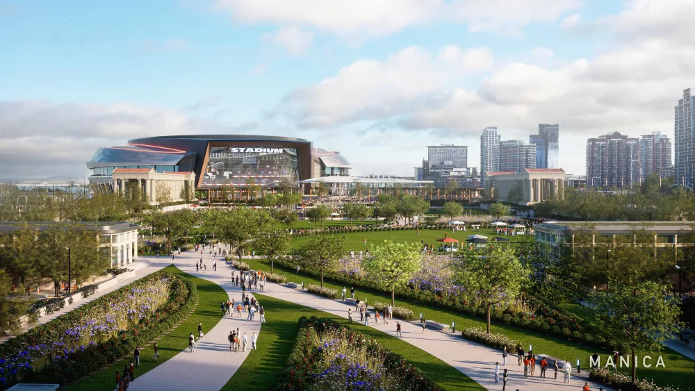 An artist rendering of the Chicago Bears’ stadium proposal. (Photo provided by the Chicago Bears)