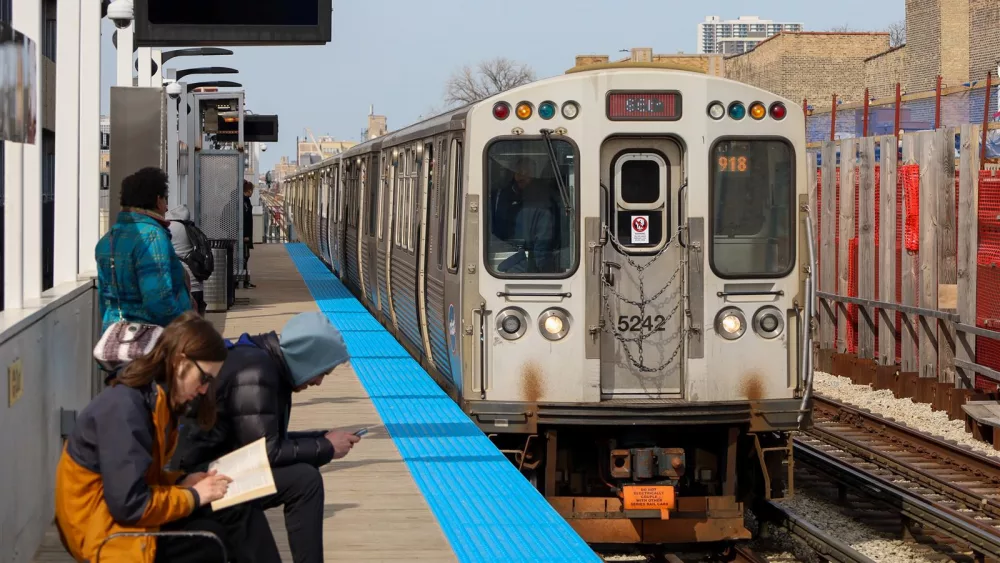 A CTA Red Line train rolls into the station in Chicago. (Capitol News Illinois file photo by Andrew Adams)