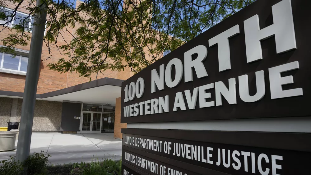 The office building at 100 North Western Avenue shown Monday, May 6, 2024, in Chicago, where an office of the Illinois Department of Juvenile Justice is located. Child sexual abuse at Illinois juvenile detention centers was pervasive and systemic for decades, according to disturbing accounts in a lawsuit filed Monday by 95 men and women housed at youth centers as children. (AP Photo/Charles Rex Arbogast)