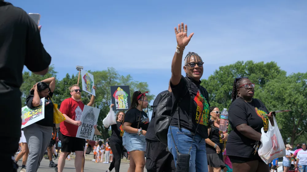 The BLM Springfield demonstrators as part of Juneteenth Unity Parade
