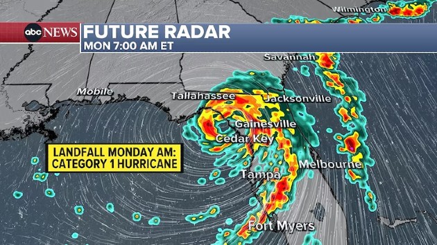 Hurricane Debby path and tracker: Debby 'very near' landfall with 80 