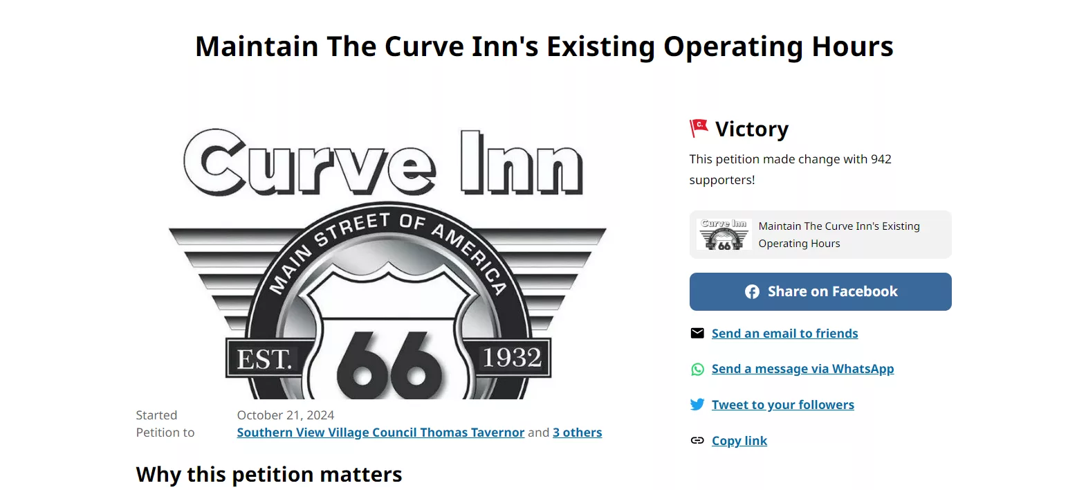 The Curve petition