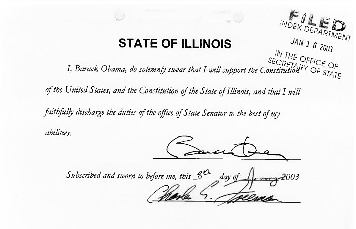 Documents relating to President Barack Obama's work as a state senator of Illinois