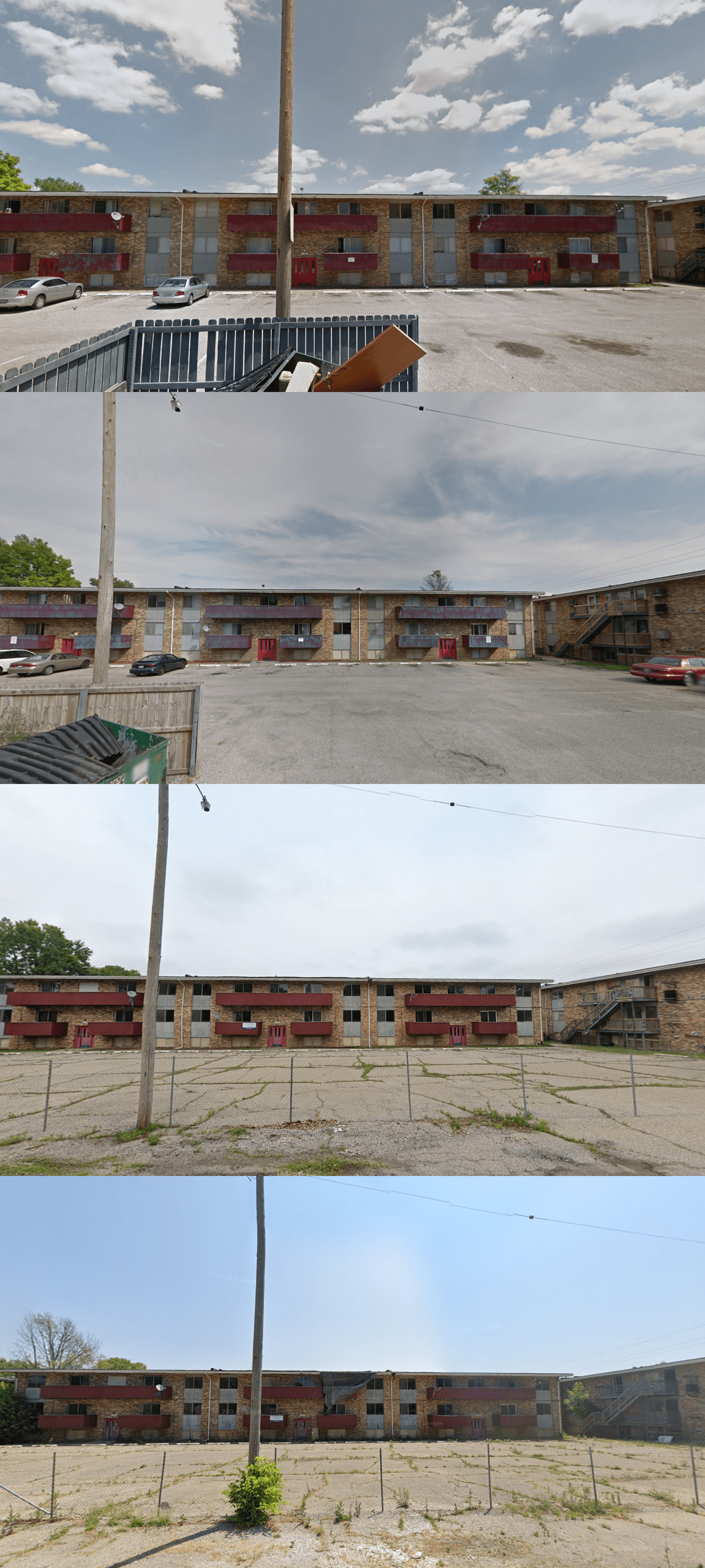 bally vaughn apartments, 2012-2023 from top to bottom