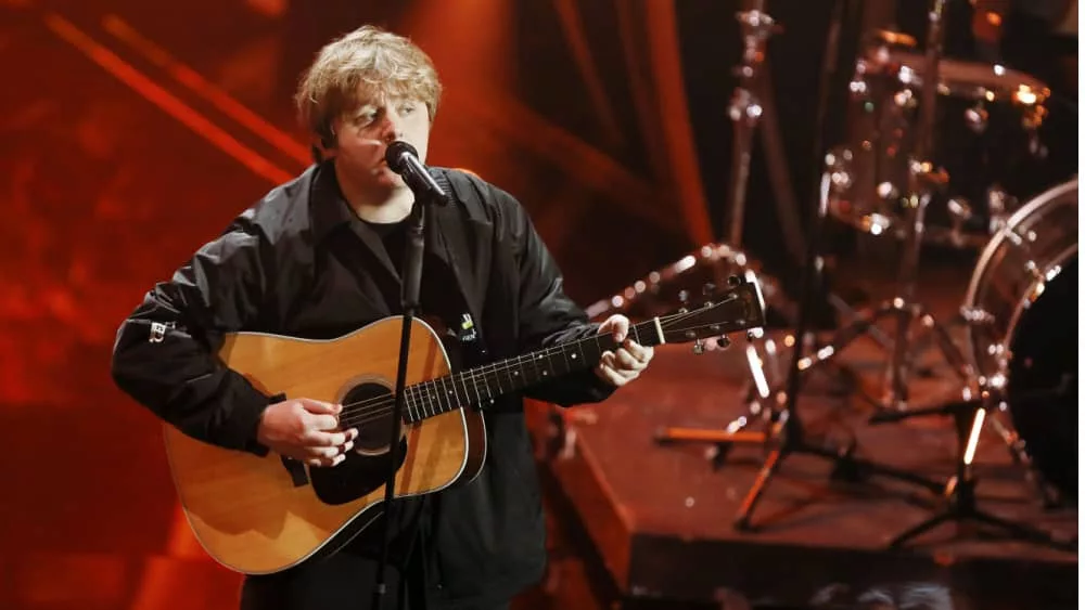 : Singer Lewis Capaldi attends the third evening of the 70th Sanremo Music Festival on February 06^ 2020 in Sanremo^ Italy.