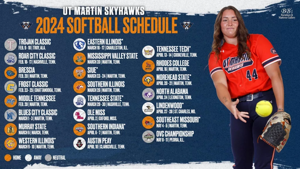 UT Martin Softball Reveals 2024 Schedule Forever Communications Sports