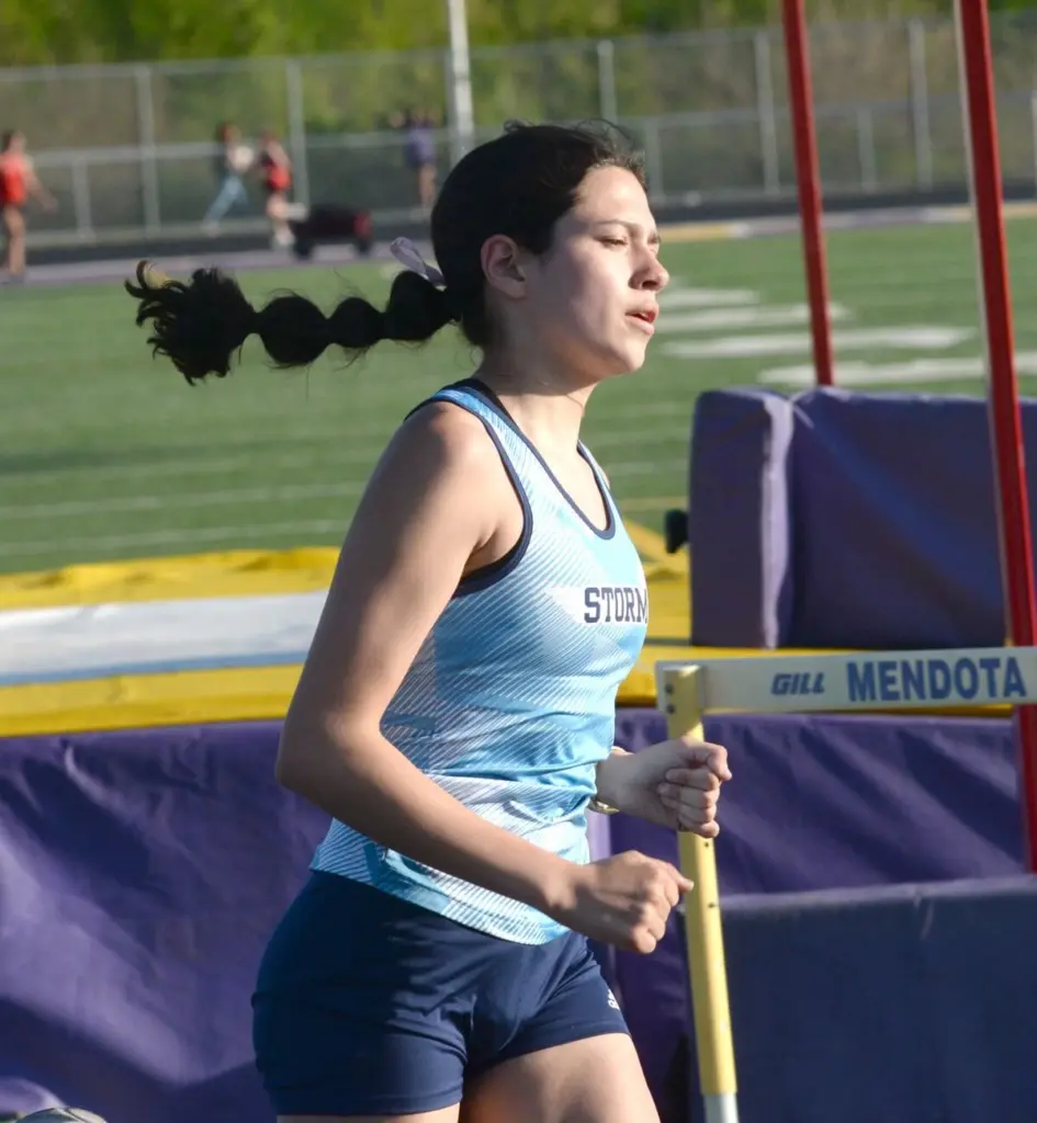 Here are the top returning Bureau County area girls track & field athletes, representing ALO, Bureau Valley, DePue, Hall, Princeton and St. Bede Keys: *School records; **Bureau County records; + state qualifier; ++ state medalistShot - *Savanah Bray (SB/Sr.) 35-3, Olivea Gasper (ALO/So.) 31-11 1/4, Michaela Noder (BV/Jr.) 28-10 1/2, Lily Pelka (H/So.) 27-6 3/4, Jameson Morse (P/So.) 24-2 1/4, Karlie Schultz (P/So.) 23-4 1/4 Discus - Carly Wiggim (BV/Sr.) 84-7, Karlie Schultz (P/So.) 76-3, Michaela Noder (BV/Jr.) 74-7, Olivia Gasper (ALO/So.) 71-10, Lily Pelka (H/So.) 67-0, Jameson Morse (P/So.) 66-7Long jump - Bella Yanos (ALO/Sr.) 16-10 3/4, Mya Shipp (BV/So.) 16-5 3/4, Elise House (BV/So.) 15-10 1/4, Leah Griggs (SB/So.) 15-6 1/4, Josie Sierens (P/So.) 15-6, Grace Althaus (ALO/Sr.) 15-5 1/2, Leah Birdsley (BV/So.) 13-10 1/2, Morgan Krieser (ALO/Jr.) 13-9 1/2, Amanda Manzanares (H/Jr.) 13-8 Triple jump - Caitlyn Egan (BV/So.) 32-8 1/2, Kate Duncan (SB/Jr.) 31-8, Natalia Zamora (H/Sr.) 30-1 1/4, Amanda Manzanares (H/Jr.) 29-11 1/2, Leah Birdsley (BV/So.) 29-6 1/2, Morgan Krieser (ALO/Jr.) 29-5 1/4, Kate Duncan (SB/Jr.) 29-0 1/2, Danika Burden (P/Jr.) 24-1 3/4High jump - Kate Duncan (SB/Jr.) 5-2 1/4, Jillian Anderson (ALO/Sr.) 5-0, +Kijah Lucas (SB/So.) 4-11 3/4, Danika Burden (P/Jr.) 4-8, Sophie Simpson (H/So.) 4-7, Ashlyn Ledergerber (BV/Sr.) 4-6 3/4, Josie Sierens (P/So.) 4-6, Greta Wallace (P/So.) 4-6, Michaela Noder (BV/Jr.) 4-4, Karona Gall (ALO/So.) 4-2Pole vault - Annie Thompson (P/So.) 7-9, Ashlyn Ledergerber (BV/Sr.) 7-6, Josie Sierens (P/So.) 7-3, Carly Wiggim (BV/Sr.) 7-1100 - *+Lily Bosnich (SB/Sr.) 12.49, Kijah Lucas (SB/So.) 13.23, Maddie Althaus (ALO/Jr.) 13.32, Bella Yanos (ALO/Sr.) 13.54, Lilah Fox (BV/Sr.) 13.7, Haven Rossi (H/Sr.) 13.87, Amanda Manzanares (H/Jr.) 13.99, Kinley Fogarty (P/So.) 14.23, Sophie Simpson (H/So.) 14.37, Caitlyn Egan (BV/So.) 14.57 200 - +Lily Bosnich (SB/Sr.) 26.27, Elise House (BV/So.) 27.15, Mya Shipp (BV/So.) 27.33, Maddie Althaus (ALO/Jr.) 27.37, Leah Griggs (SB/So.) 28.57, Haven Rossi (H/Sr.) 28.66, Kijah Lucas (SB/So.) 28.77, Leah Birdsley (BV/So.) 29.19, Caitlyn Egan (BV/So.) 29.29, Jocelyn Strouss (P/So.) 29.27, Jillian Anderson (ALO/Sr.) 30.17, Danika Burden (P/Jr.) 30.46400 - Lily Bosnich (SB/Sr.) 1:00.86, +Elise House (BV/So.) 1:01.38, +Mya Shipp (BV/So.) 1:01.57, +Maddie Althaus (ALO/Jr.) 1:01.91, Jocelyn Strouss (P/So.) 1:06.13, Grace Althaus (A/Sr.) 1:07.05, Gemma Moore (BV/Jr.) 1:07.98, Danika Burden (P/Jr.) 1:09.3800 - Jocelyn Strouss (P/So.) 2:35, Maddie Wetzell (BV/Sr.) 2:35.57, Maggie Arkins (SB/Sr.) 2:38.36, Ruby Acker (P/Jr.) 2:39.72, Emma Mussche (BV/Sr.) 2:41.85, Gemma Moore (BV/Jr.) 2:44.87, Alexandra Waca (P/Jr.) 2:48.62, Karona Gall (ALO/So.) 2:49.18, Avery Waca (P/Sr.) 2:50.86, Payton Frueh (P/Jr.) 2:50.991,600 - Maddie Wetzell (BV/Sr.) 5:40.75, Payton Frueh (P/Jr.) 5:55.77, Alexandra Waca (P/Jr.) 6:02.3, Ruby Acker (P/Jr.) 6:04.2, Gemma Moore (BV/Jr.) 6:17.19, Avery Waca (P/Sr.) 6:23.67, Karona Gall (ALO/So.) 6:29.04, Ella Lamboley (SB/Jr.) 6:44.72, Susanna Bohms (P/So.) 6:54.69 3,200 - Payton Frueh (P/Jr.) 12:42.07, +Maddie Wetzell (BV/Sr.) 12:55.73, Alexandra Waca (P/Jr.) 13:03.44, Natalie Meyer (P/Jr.) 14:20.2, Gemma Moore (BV/Jr.) 14:30.05, Leah House (BV/Jr.) 14:56.74, Susanna Bohms (P/So.) 15:26.33 100 hurdles - **+Lily Bosnich (SB/Sr.) 14.43, Alexa McKendry (ALO/Jr.) 17.81, Natalia Zamora (H/Sr.) 17.93, Josie Sierens (P/So.) 18.58, Caitlyn Egan (BV/So.) 18.82, Amanda Manzanares (H/Jr.) 19.48, Carly Wiggim (BV/Sr.) 19.91300 hurdles - **++Lily Bosnich (SB/Sr.) 43.40, Caitlyn Egan (BV/So.) 52.24, Natalia Zamora (H/Sr.) 53.31, Alexa McKendry (ALO/Jr.) 54.16, Amanda Manzanares (H/Jr.) 55.8, Carly Wiggim (BV/Sr.) 56.01