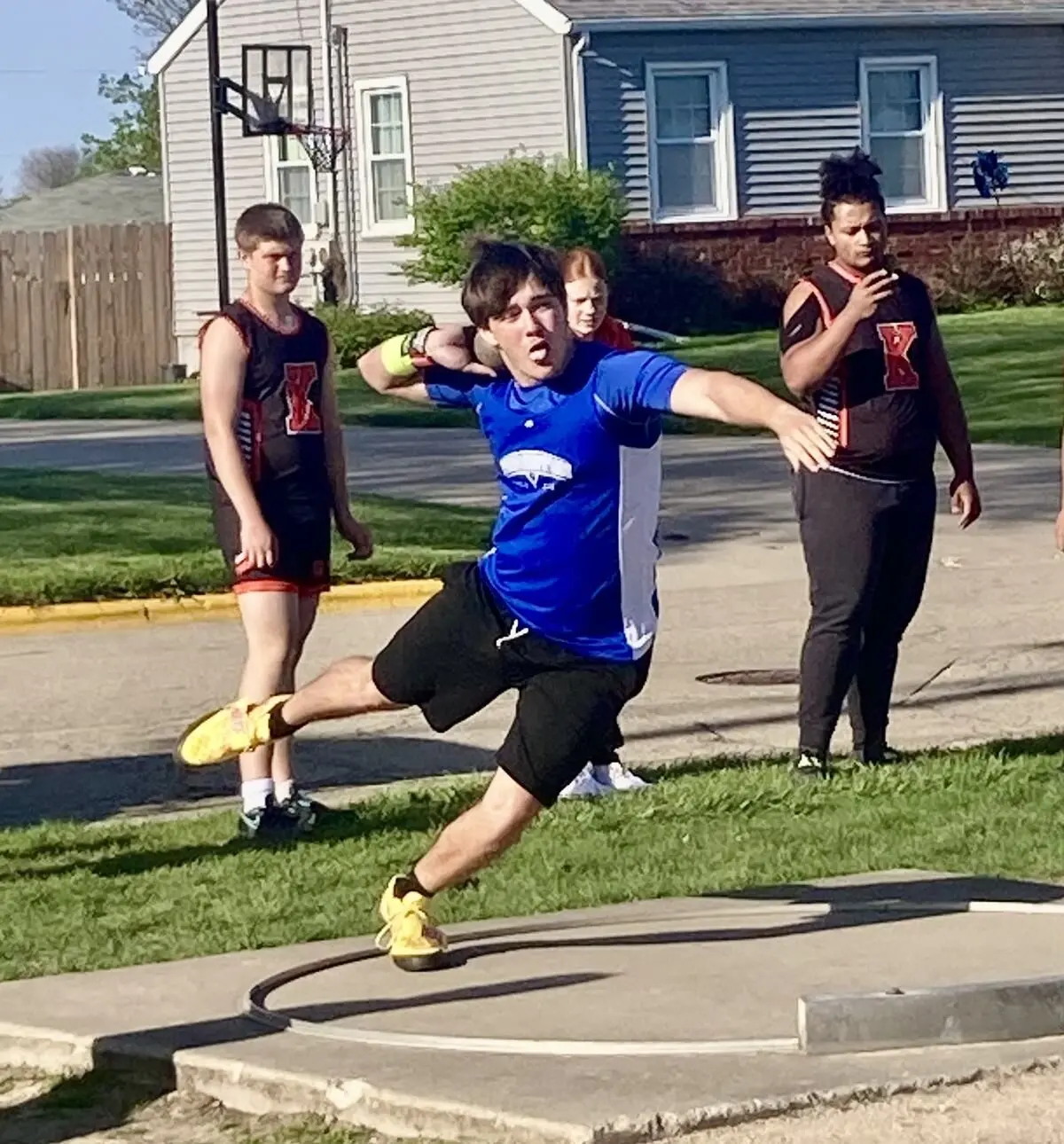 Princeton‘s Landen Hoffman got the gallery to clap ahead of his final throw in the discus in Monday’s Ferris Family Princeton invite.It got him pumped up a little too much perhaps as he launched a moon shot seldom seen from the Prather Field ring that almost hit the tennis courts fencing, way out of bounds.Nonetheless, he tossed the winning throw of 48.82m, topping Rock Falls’ Zach Walker by nearly nine meters.For good measure, Hoffman also made off with the blue ribbon in the shot put at 14.34m.“My first one (in the discus), I was just taking it calm and easy, just getting one in. It felt good. So after that, I just slowly started to try harder and then I just kept losing it early and kept coming out too early,” Hoffman said.“It’s way different when you have a crowd clapping. You can feel it, like the energy building. It felt like it was a mix of getting to over pumped and really wanting to do a big throw instead of the correct things to get a big throw.” The Tigers settled for second place behind Rock Falls. The Rockets won seven events with four seconds to beat out the Tigers 237-212.5. They were followed by Kewanee (197.5), Mendota (194) and Hall (116).“It’s a great meet. We enjoy coming to it,” Rock Falls coach Eric Bontz said. ”Princeton did a fine job tonight and pushed us to do our best. Really a nice night for us. We’ve had very few meets this year with cancellations. I felt like this was the first time we got to get out and run against some really good teams."While the distances were not quite what he wanted in his throws, Hoffman was pleased to win both events.“Feels good to take home first even if it wasn’t a great day especially in a meet like this where points matter. If we win this meet, we get a trophy,” he said. “I was really wanting the meet record (in the discus) because what I threw last week would have got it. I wanted it really bad. I’ll get it next year. I’ll get both of them next year.”It was also a good day for the Tigers’ Casey Etheridge. He swept the hurdles with times of 15.15 in the 110HH and 40.29 in the 300 LH and led off the Tigers winning relay effort 4x400 (3:32.02) with Gavin Lanham, Ayden Agushi and Tyler VandeVenter.The same relay group also took second in the 4x100.“We ran together last year and have good team chemistry (in the relays) and all bought in. We want to keep improving each meet,’ Etheridge said. ”I’m really happy with my 110s. My 300s, I didn’t PR. Some people say you can’t PR every meet, but it’s still under state (qualifying) time. Nothing to be ashamed about."“Our goal isn’t to get second (as a team), but we’ll keep improving and get there.”Agushi also won the 400 (54.02) and took third in the high jump (1.70m) while VandeVenter claimed the 800 (2:09.3). Princeton also got thirds from Aiden Robinson in the long jump (5.53m) and the 4x200 (1:38.62).Rock Falls had the running events covered on both ends with Alexavier Oquendo sweeping the 100 (11.14) and 200 (23.07) and Ian Finley claiming the 1,600 (4:58.69) and the 3,200 (11:01.5).The Rockets also won the 4x100 relay (44.5) and went 1-2 in the triple jump with Connor South (12.15m) and Josiah Tarbill (11.95). Hall’s Joseph Perez claimed second in the high jump (1.85m) and Christopher Hollenbeck was second in the thrower’s 100 (13.2) while the Red Devils took third in the 4x100 (47.1).Mendota won the 4x200 relay with Ryder Woods, Robert Botello, Johan Cortez and Jamal Lesley turning in a 1:36.27 while Komen Denault won the pole vault (3.56m).The Trojans got seconds from Jamal Lesley in the 100 (11.38) and 200 (23.18), Sebastian Carlos in the 800 (2:10.07), Berat Imeri in the 1,600 (5:03.65), Carlos Toribio in the 3,200 (11:03.22) and the 4x800 (9:06.97) and 4x200 (1:36.27) relays.
