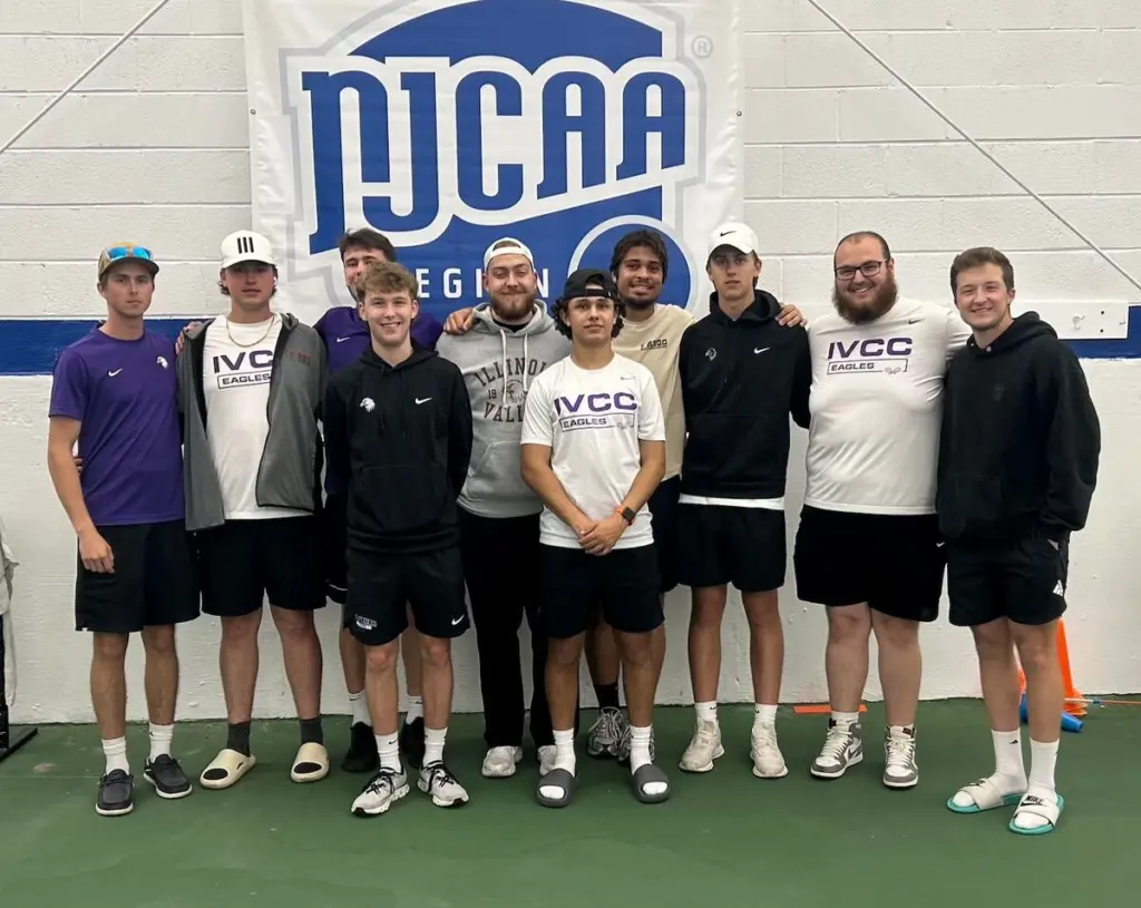 The IVCC men’s tennis team qualified for the NJCAA Division II National Tournament by placing third in the Region 4 Tournament.The Eagles tallied 12 points to finish behind Prairie State (27) and Lake County (16.5).IVCC had a pair of runners-up as Fabricio Barron placed second at No. 3 singles and Michael Milota and Nick Olivero finished second at No. 3 doubles.The national tournament is May 11-15 in Plano, Texas.