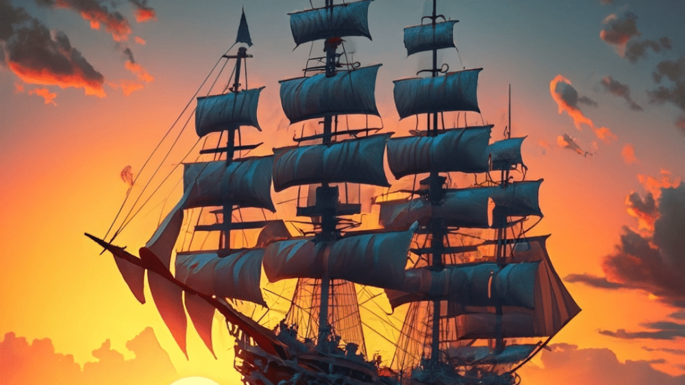 sailing-warship-with-a-sunset-adobe-express-ai