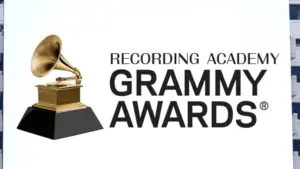 RECORDING ACADEMY^ GRAMMY AWARDS simply known as GRAMMY advertising seen on billboard