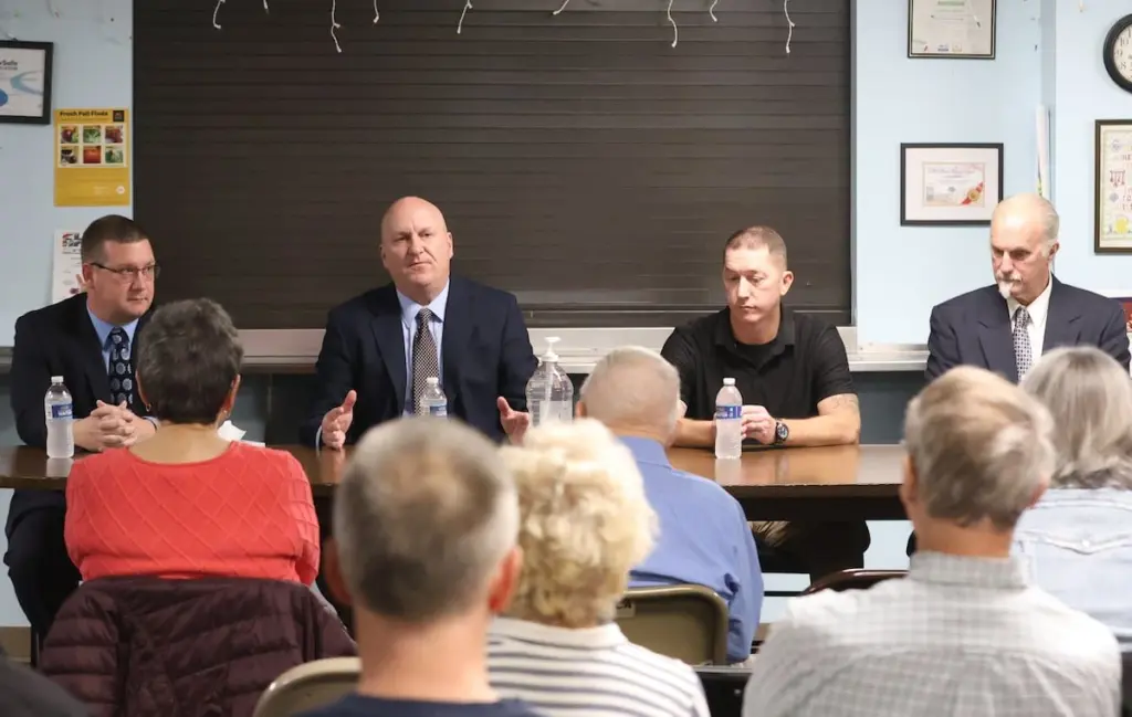 With the election about a month away, the four candidates running for Bureau County Sheriff’s position spoke and answered questions from voters during a community forum on Tuesday night.