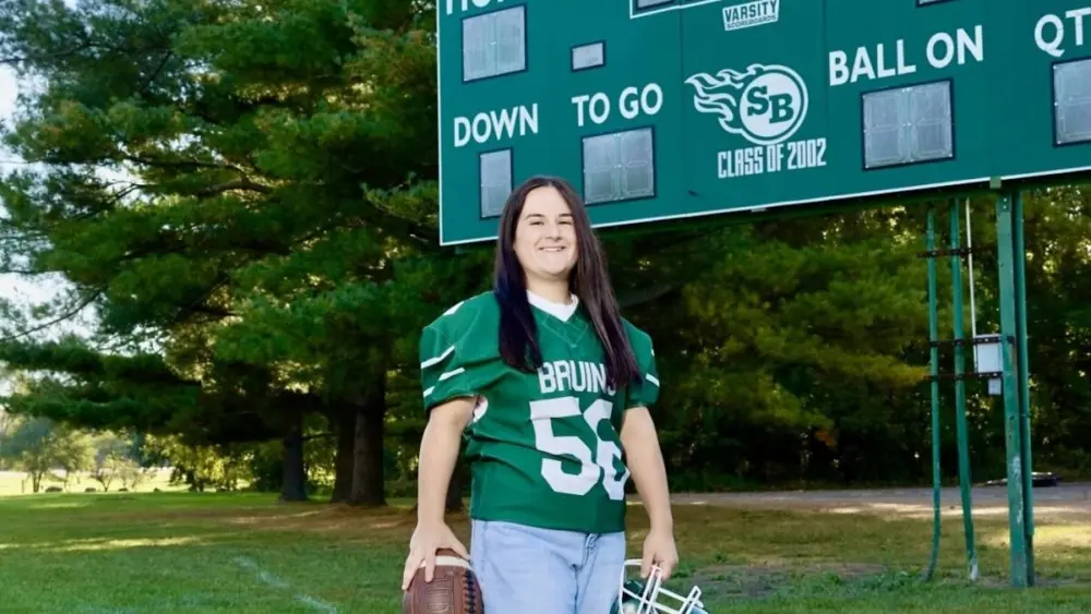 Ruby Michaels started playing flag football in the third ground and went into youth tackle in the eighth grade. She then played four years for the Bruins throughout high school. The 5-foot-1 dynamo will continue her football career on the flag football team at Benedictine