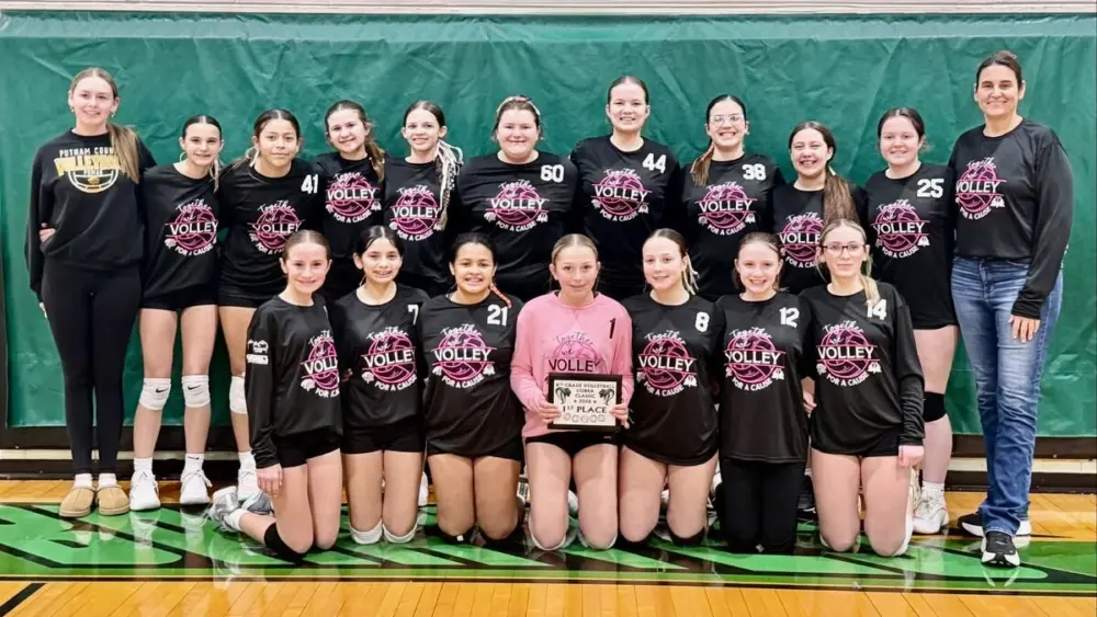 Putnam County Junior High School won the eighth-grade championship and the seventh-grade consolation championship of the Lostant Cobras volleyball tournament.