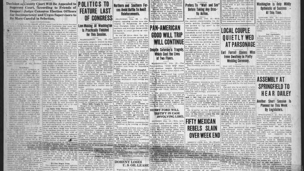 As Shaw Media continues to celebrate its 175th anniversary, we looked back at four front pages from February 28