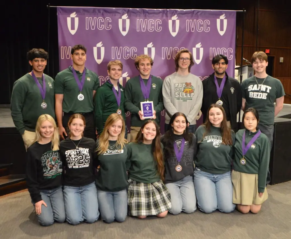 Students from St. Bede Academy earned top honors at a Feb. 27 regional academic competition hosted by Illinois Valley Community College. They finished first overall against several area schools.