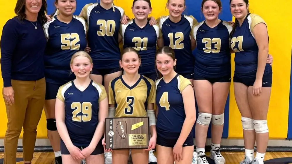 The Marquette Academy seventh-grade girls volleyball team over the weekend scored a runner-up finish at the IESA Class 7-1A State Tournament.