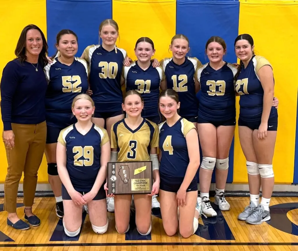 The Marquette Academy seventh-grade girls volleyball team over the weekend scored a runner-up finish at the IESA Class 7-1A State Tournament.