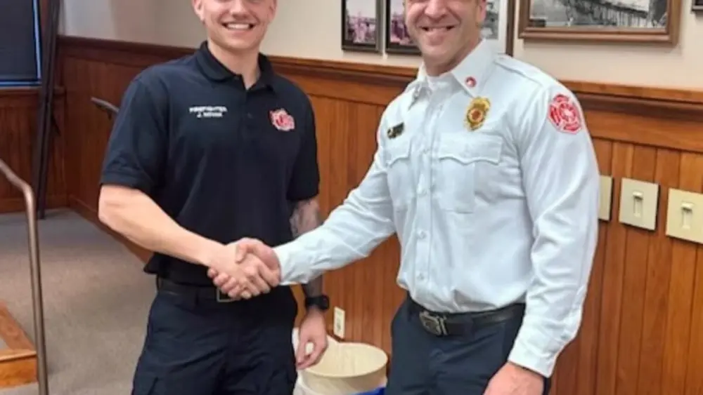 The Ottawa Fire Department has welcomed its newest probationary firefighter Jackson Novak.