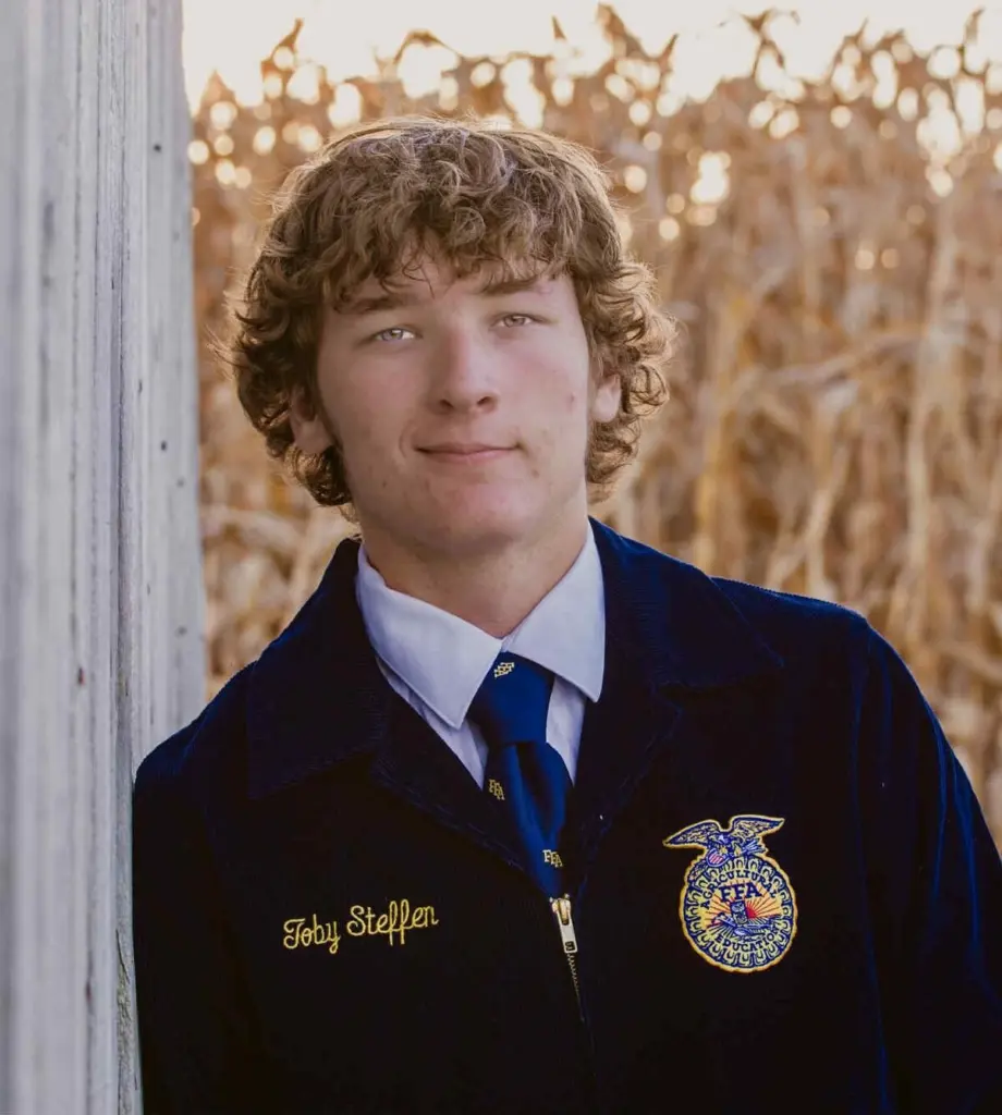 Newark FFA Chapter of the Illinois Association FFA member and resident Toby Steffen was recently selected as the District FFA Star in Farmer.