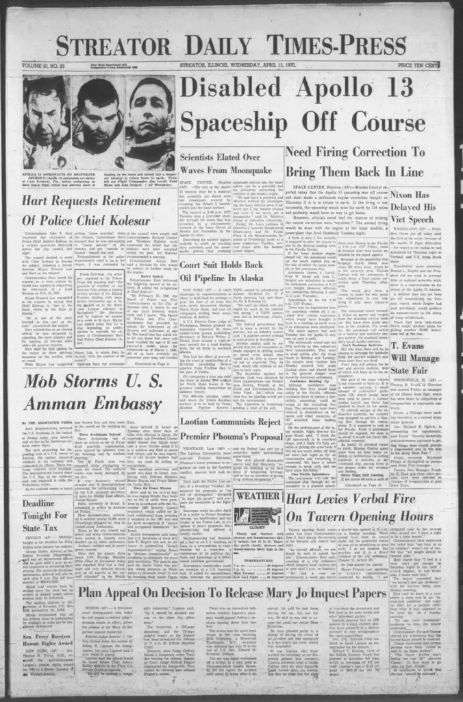 As Shaw Media celebrates its 175th anniversary, we looked back at four front pages from April 15. These archives serve as a time capsule, capturing everything from the tension of the Space Race and the outbreak of global conflict to the grit of local elections