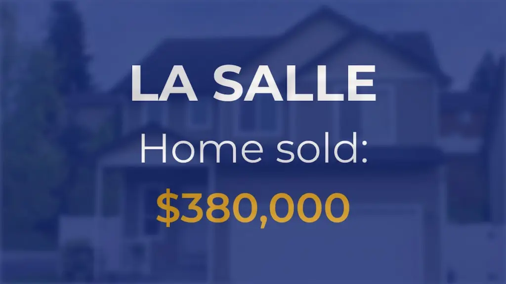 The single-family residence located at 210 Mary Senica Court in La Salle was sold on March 30, for $380,000, or $198 per square foot.