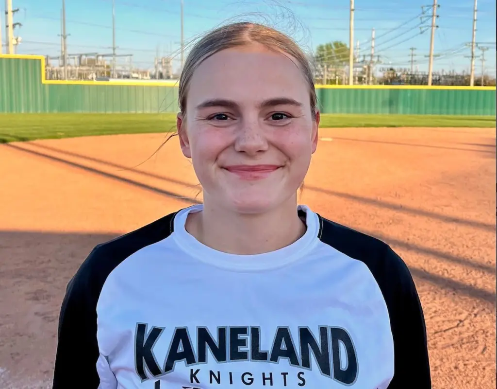 Natalie Naab launched a two-run home run off the scoreboard in the top of the eighth inning to lift Kaneland to a 3-1 victory over La Salle-Peru.