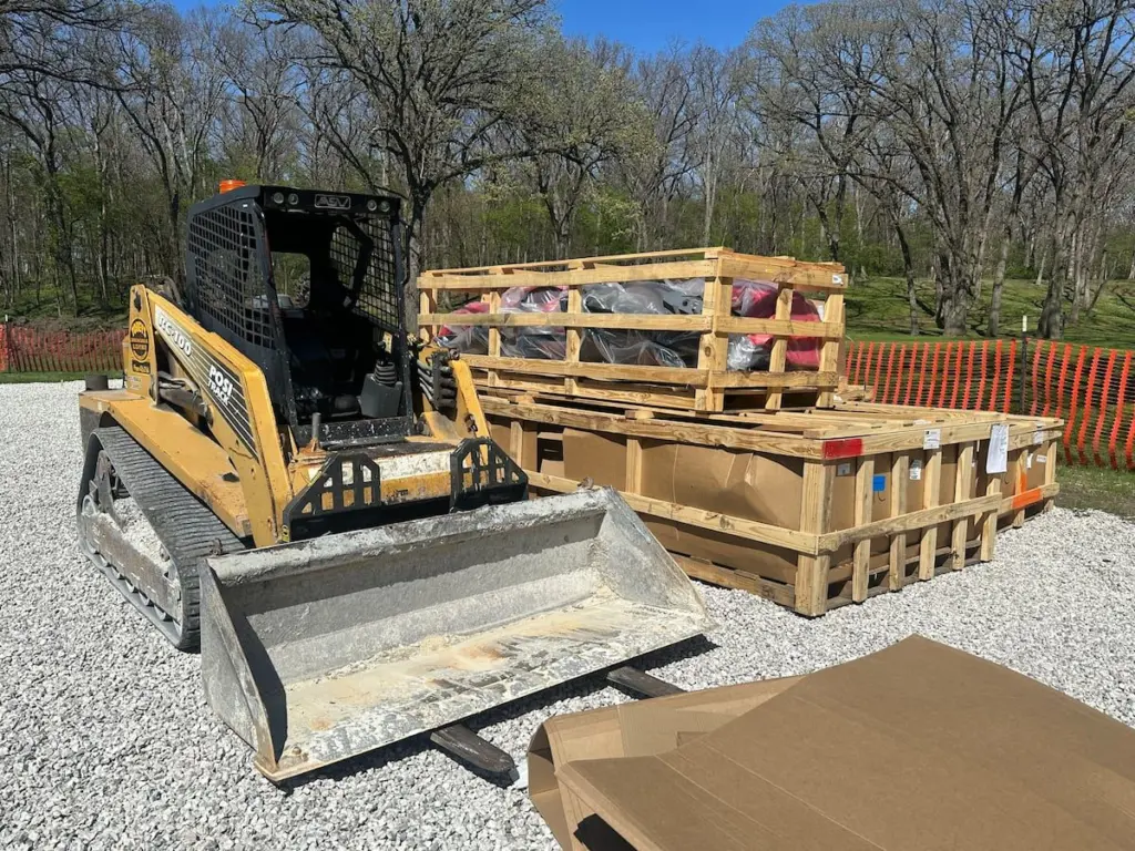 Construction has begun on Logan’s Oasis playground at Marilla Park in Streator. The playground has been in the works for almost two years. The project is spearheaded by Melissa Crank and family members in memory of her late son, Logan Crank.