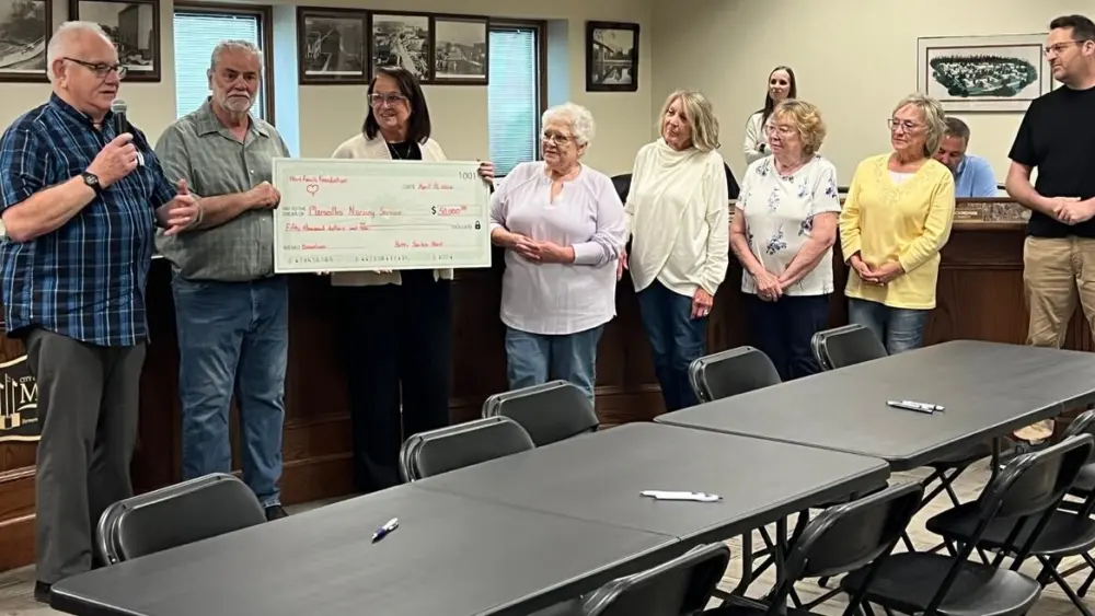 The Marseilles Nursing Service recently announced that former Marseilles resident Patti Sarles-Hart and the Hart Family Foundation will donate $50,000 to the nursing service for the next three years.