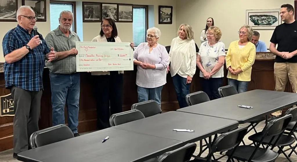 The Marseilles Nursing Service recently announced that former Marseilles resident Patti Sarles-Hart and the Hart Family Foundation will donate $50,000 to the nursing service for the next three years.