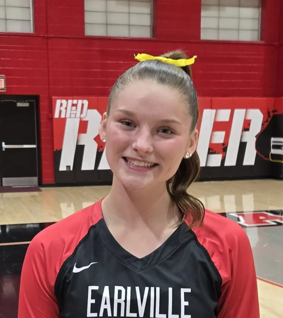 Earlville senior Bailey Miller was voted NewsTribune Athlete of the Week after hitting a grand slam and a home run among seven hits with nine RBIs and eight runs.