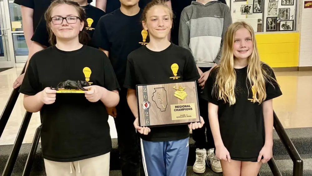 PCJH Scholastic Bowl team wins regional at home on Wednesday, April 29. The Pumas advance to the sectional, hosted by Flanagan Grade School at 4 p.m. on Monday, May 4 with the winner to advance to state on Friday, May 8 in Peoria.