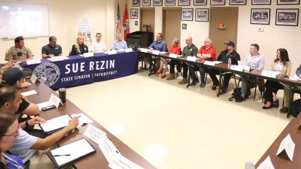State Sen. Sue Rezin R-Morris and local agencies gathered for a roundtable meeting on Monday, May 11, 2026 at the Utica Fire Station. The meeting served as an opportunity to discuss safety, visitor experience, and general updates related to Starved Rock and Matthiessen State Parks.