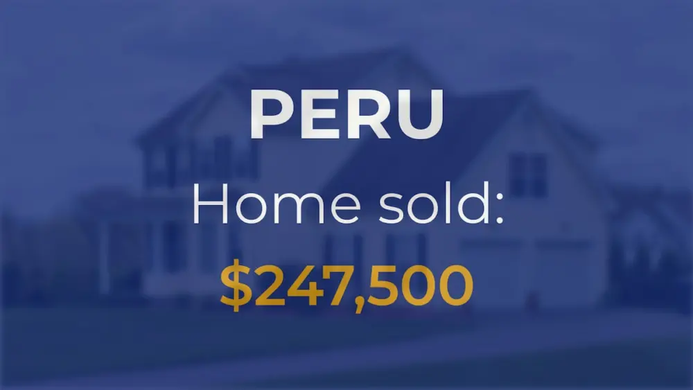 A single-family residence located at 2225 3rd Street in Peru changed ownership on April 30.