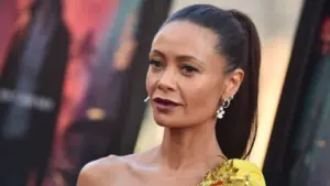 Thandiwe Newton arrives for the 'Reminiscence' Los Angeles Premieree on August 17^ 2021 in Hollywood^ CA