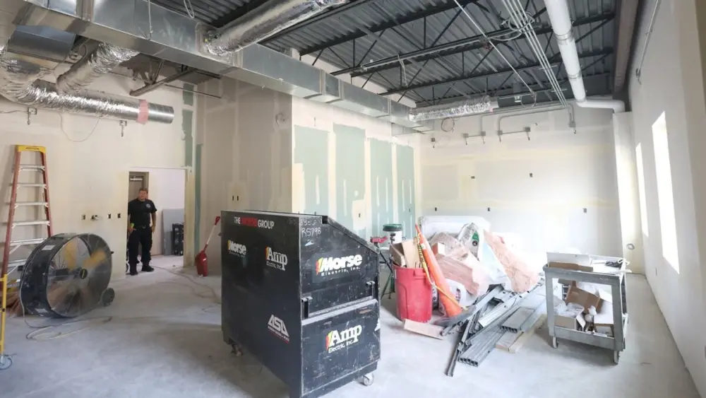 Construction is continuing to move forward on the 3,700-square-foot addition to the Princeton Fire Station.
The expansion is designed to improve the department's operational efficiency and provide the additional space needed to serve the community for years to come.
Princeton Fire Chief Scott Ethridge said the need for the project became evident after a comprehensive assessment of the department's facilities.
"The original fire station garage was built in 1978," Ethridge said. "The decision to expand the existing station followed an assessment by IFCA Assessment & Consulting Services, which recommended improving the facility's layout to reduce emergency response times. The study also found that the department had outgrown the current Fire Station/City Hall configuration."
The addition is expected to provide a more efficient layout for firefighters, helping them respond more quickly to emergency calls while addressing the space limitations of the existing station. Features inside include Chief and Deputy Chiefs' offices, a climate-controlled gym, sleeping quarters, kitchen, and day room, and two full bathrooms. If construction remains on schedule, city officials plan to host an open house during Fire Prevention Week in October to showcase the completed addition.