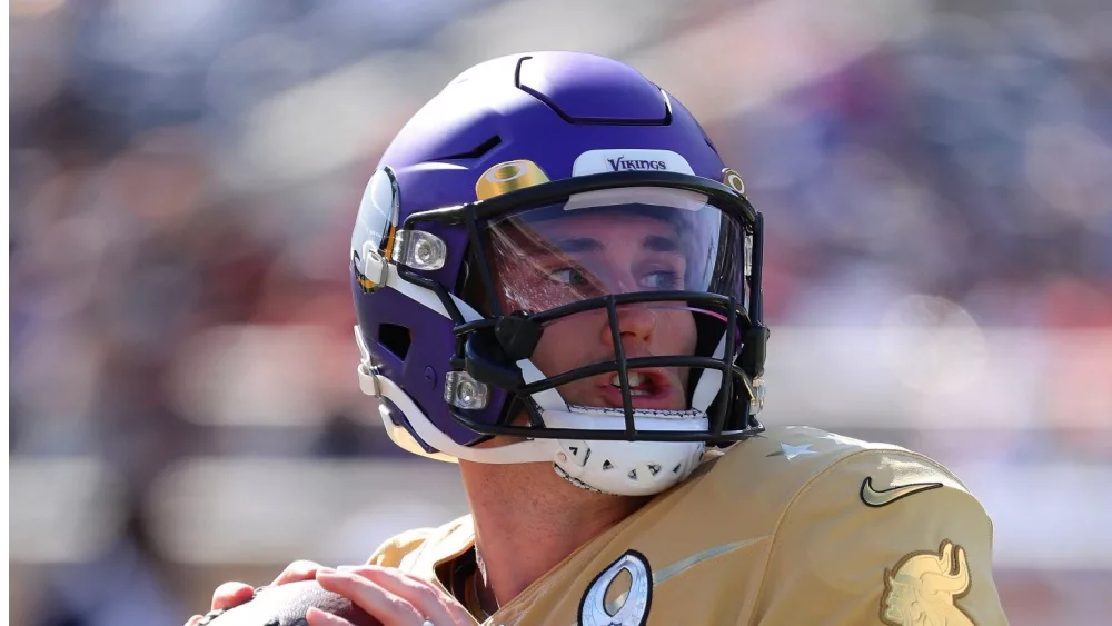 NFC quarterback Kirk Cousins of the Minnesota Vikings throws a pass during the Pro Bowl at Camping World Stadium in Orlando^ Fla. Jan 26^ 2020; Orlando^ FL USA