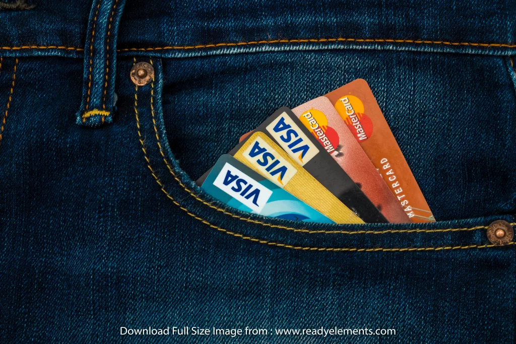 blue-cloth-jeans-with-credit-card-in-front-pocket