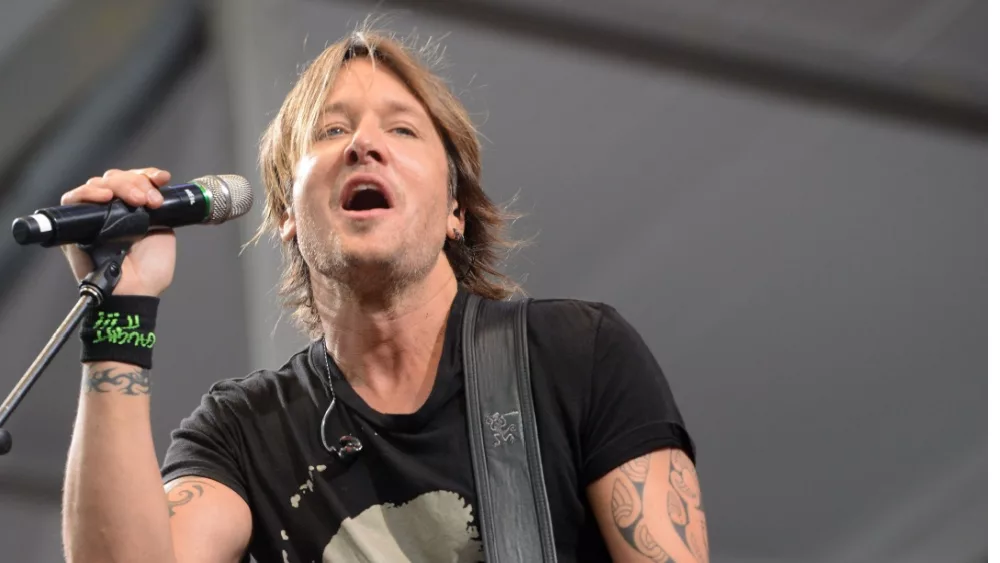 Keith Urban performs at the 2015 New Orleans Jazz and Heritage Festival. New Orleans^ LA - April 24^ 2015: