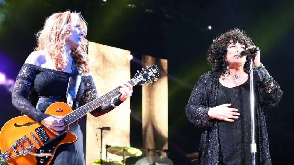 Ann & Nancy Wilson of Heart perform in Toronto at the Molson Ampitheatre^ July 23^ 2013.