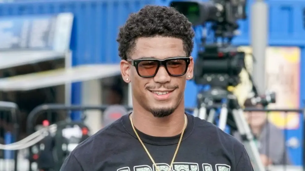 New York Jets wide receiver Allen Lazard (10) before the 2023 Pro Hall of Fame Game against the Cleveland Browns on August 3^ 2023 at Tom Benson Hall of Fame Stadium.