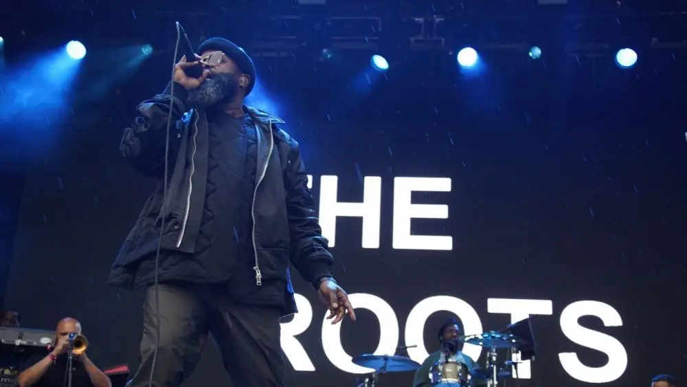 Black Thought and Questlove of the Roots perform at the 2022 Sound on Sound Music Festival in front of 30^000 fans. Bridgeport^ Connecticut - September 25^ 2022